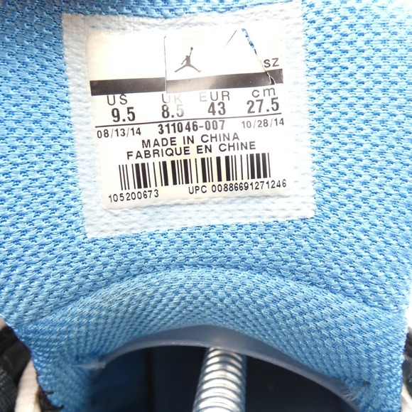 Jordan Dub Zero 311046-007 Mens 9.5 Basketball Shoes Wolf Gray Leather Sneakers - Picture 11 of 13